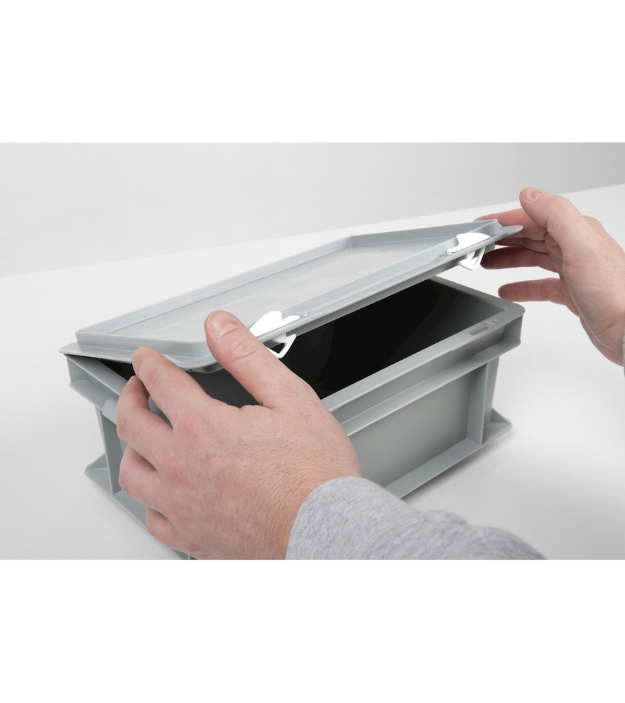 Gancio a scatto per coperchio Euro Box, L32 x P8 x H26 mm – foto 7
