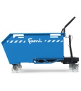 Benna portarottami ribaltabile capacità 300 L – Blu (RAL 5012) – foto 2