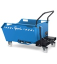 Benna portarottami ribaltabile capacità 300 L – Blu (RAL 5012) – foto 3
