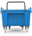 Benna portarottami ribaltabile capacità 300 L – Blu (RAL 5012) – foto 6