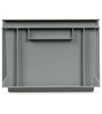 Cassetta in polipropilene Euro Box – H 220 mm – Grigio argento – 400 × 300 × 220 mm – foto 2