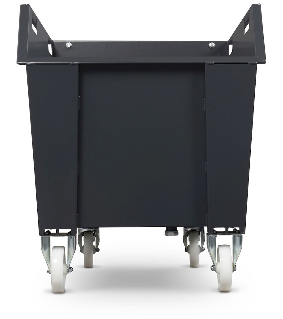Benna portarottami ribaltabile capacità 500 L – Grigio antracite (RAL 7016) – foto 6