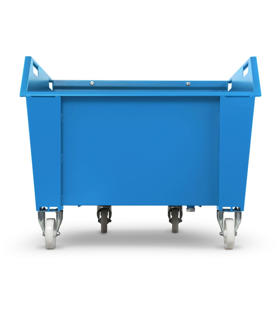 Benna portarottami ribaltabile capacità 750 L – Blu (RAL 5012) – foto 4