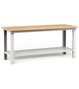[FBG02S2000F0008] Banco smontato con piano in multiplex 30 mm Work – 2000 × 750 × 882 mm, Grigio chiaro (RAL 7035)
