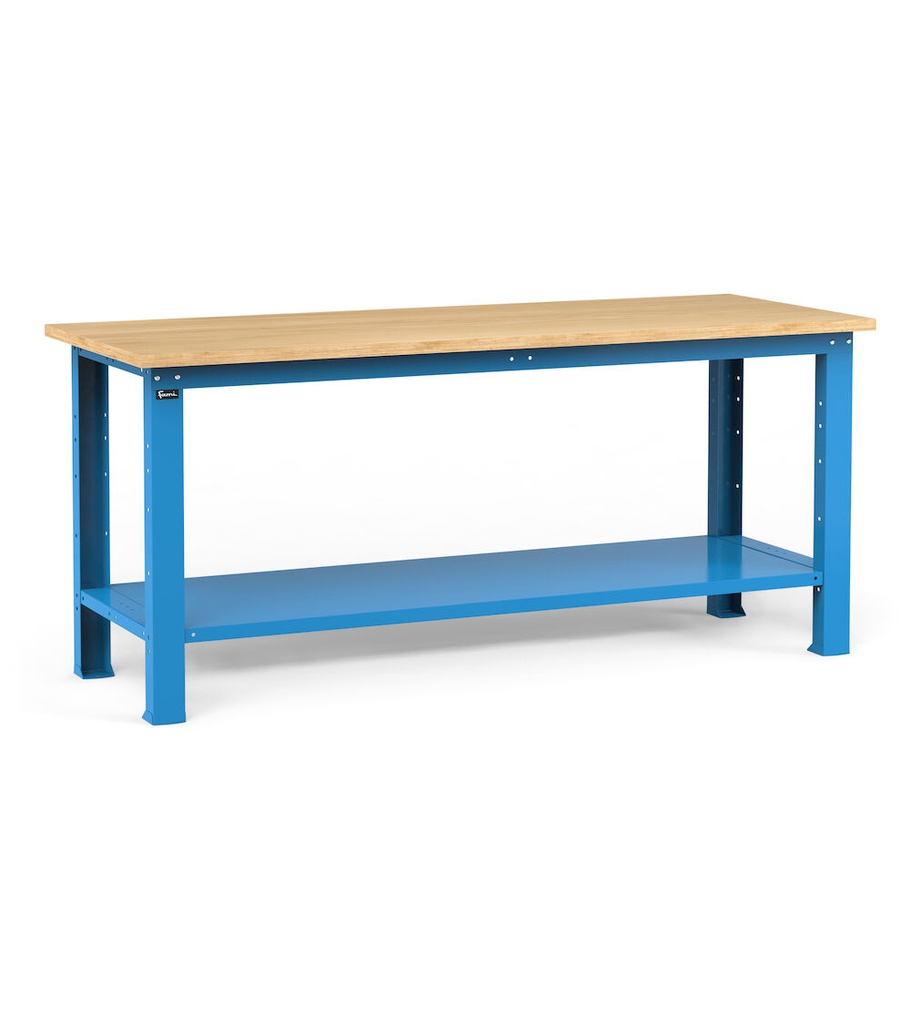 [FBG02S2000F0004] Banco smontato con piano in multiplex 30 mm Work – 2000 × 750 × 882 mm, Blu (RAL 5012)