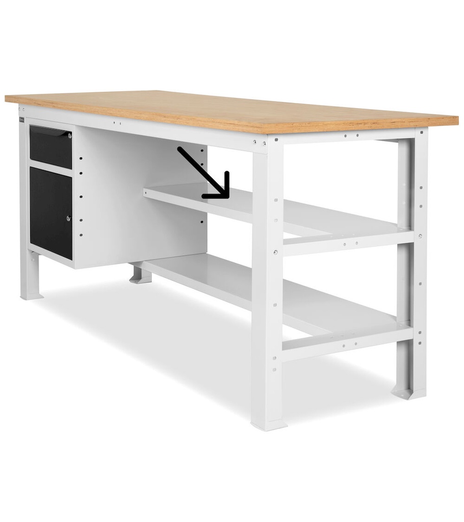 Semipiano non fessurato L=760 mm Work Up – Grigio chiaro (RAL 7035) – foto 2
