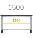 Semipiano non fessurato L=1260 mm Work Up – Blu (RAL 5012) – foto 6