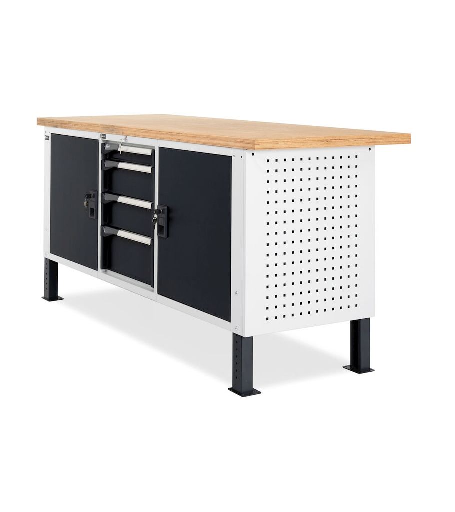 Pannello forato laterale Work Up – Grigio chiaro (RAL 7035) – foto 4