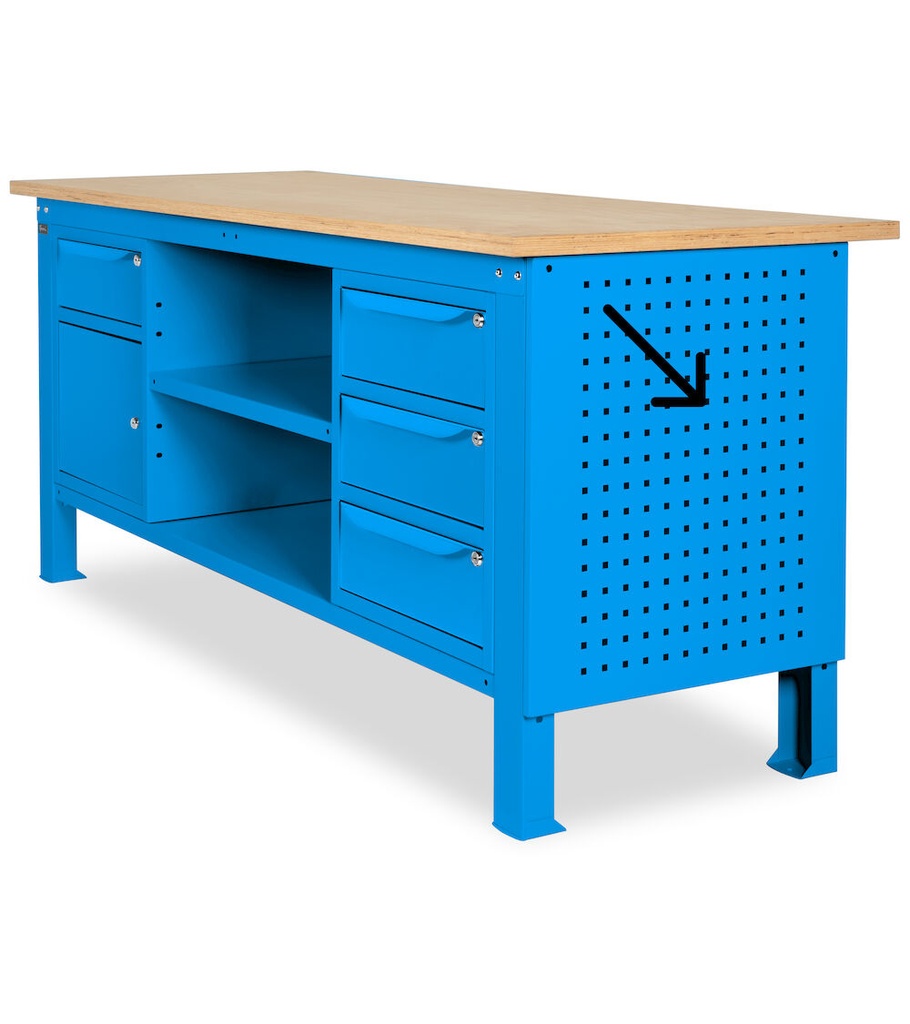 Pannello forato laterale Work Up – Blu (RAL 5012) – foto 2