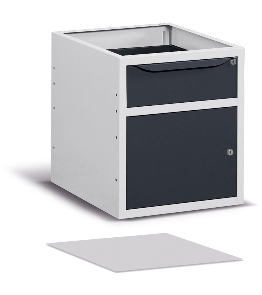 Fondo di chiusura per armadio L=500 mm Work Up – H 4 mm – Grigio chiaro (RAL 7035) – foto 3