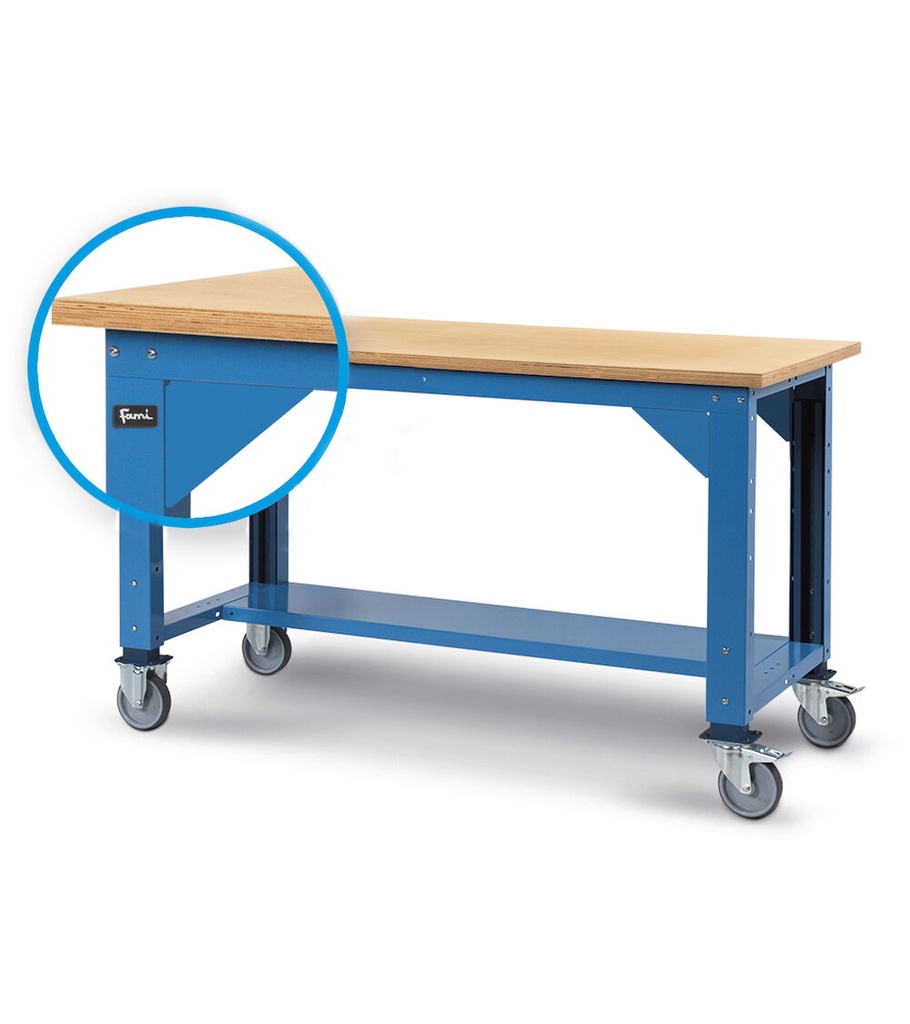 Coppia squadre di rinforzo per banchi Work Master BR e Work Up – Blu (RAL 5012) – foto 2