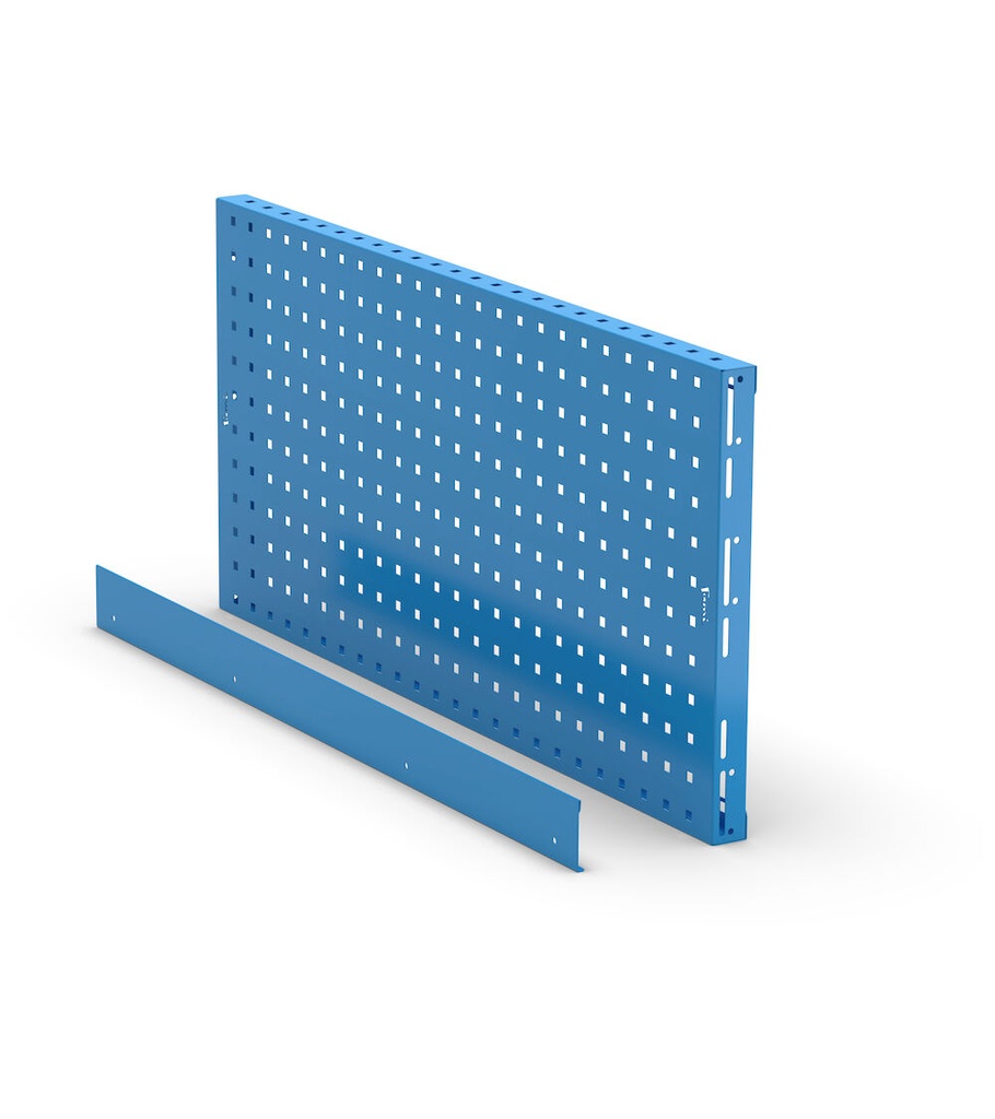 Pannello forato/mensola con 1 bordo fermacasse Work Look – 953 × 40 × 456 mm, Blu (RAL 5012) – foto 2