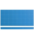Pannello forato/mensola con 1 bordo fermacasse Work Look – 953 × 40 × 456 mm, Blu (RAL 5012) – foto 3