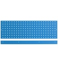 Kit 3 pannelli forati/mensole con 2 bordi fermacasse Work Look – 953 × 40 × 304 mm, Blu (RAL 5012) – foto 3