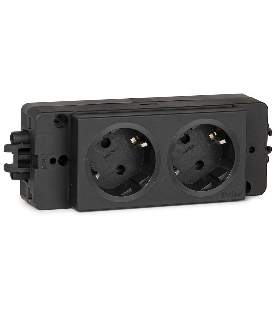[FBLET004007] Presa Schuko multipla a 2 scomparti