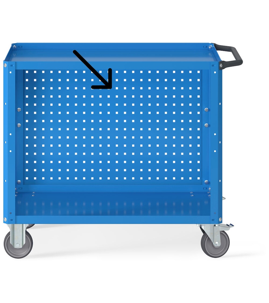 Pannello posteriore forato Clever – Blu (RAL 5012) – foto 3