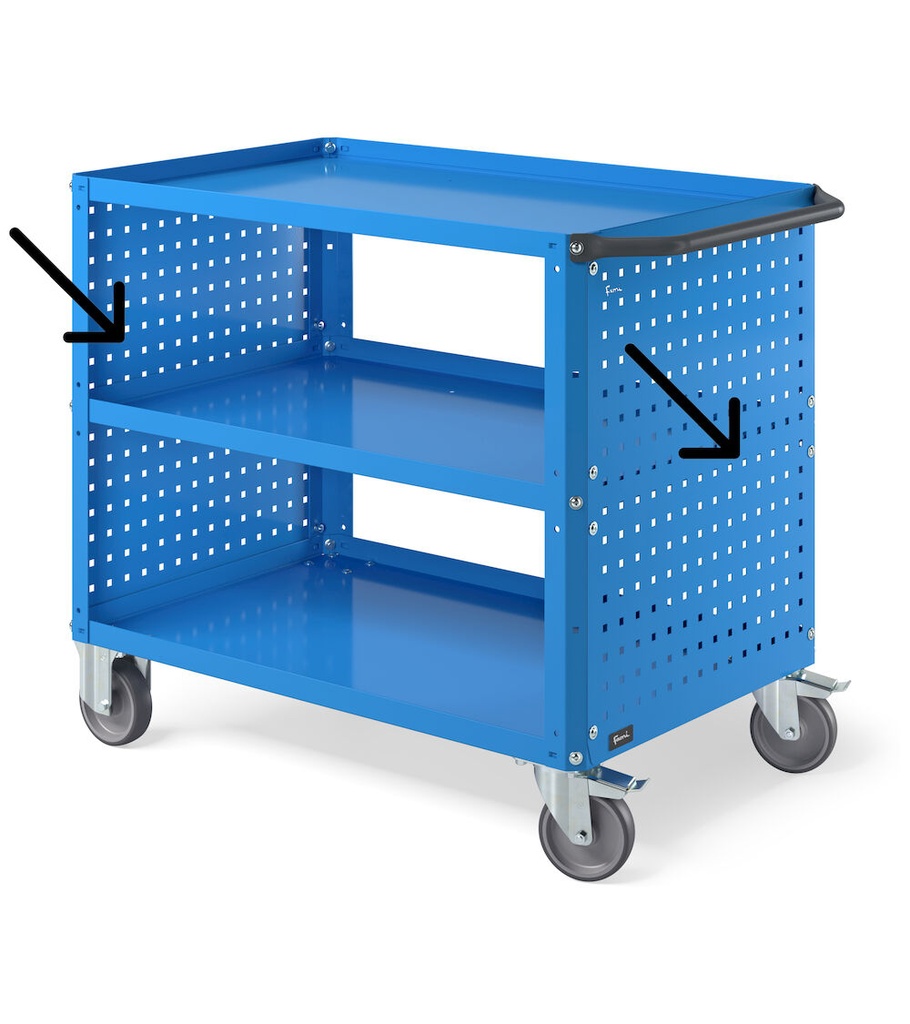 Pannello laterale forato Clever – Blu (RAL 5012) – foto 2