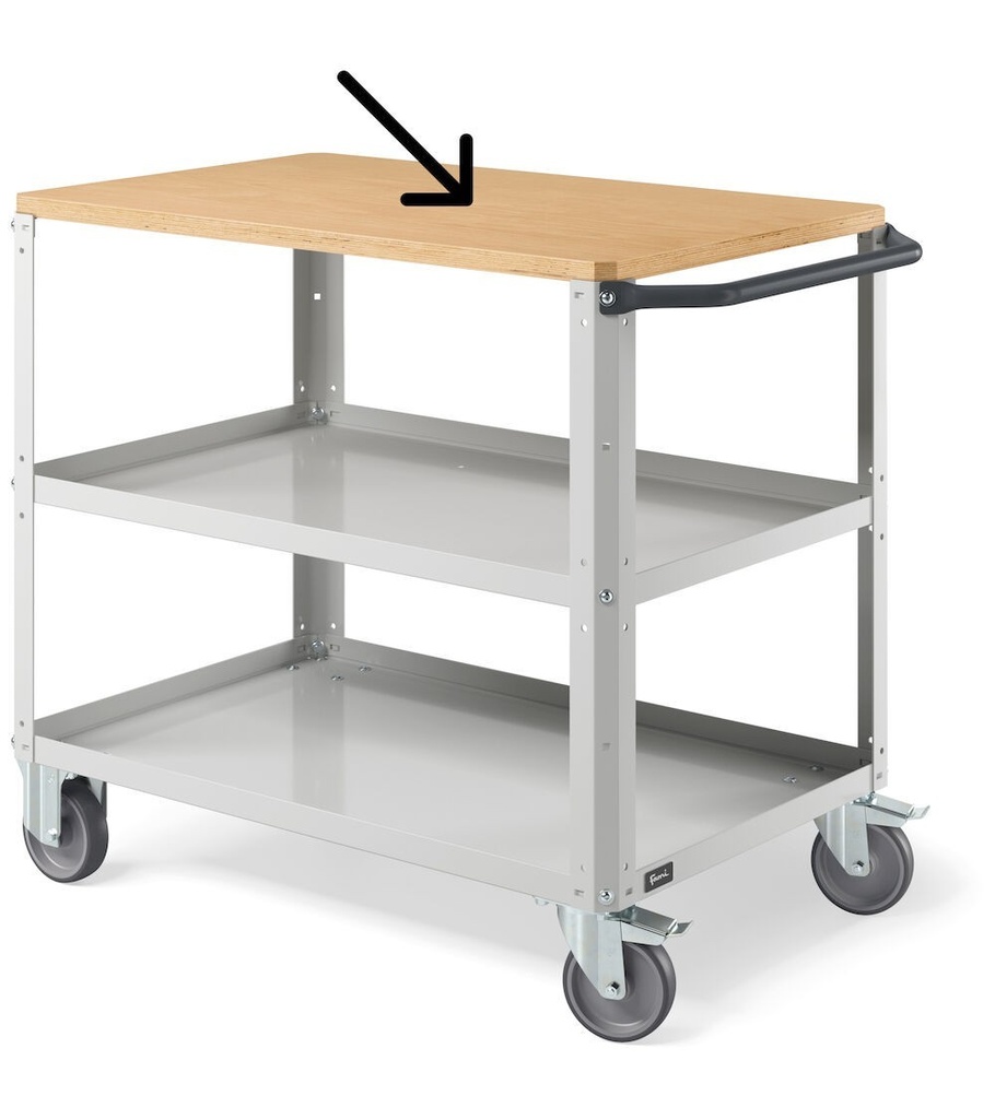 Piano in legno con supporti per carrello Clever Large – foto 2