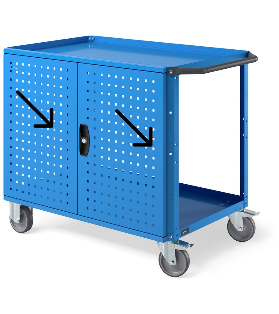 Coppia porte a battente Clever – Blu (RAL 5012) – foto 3