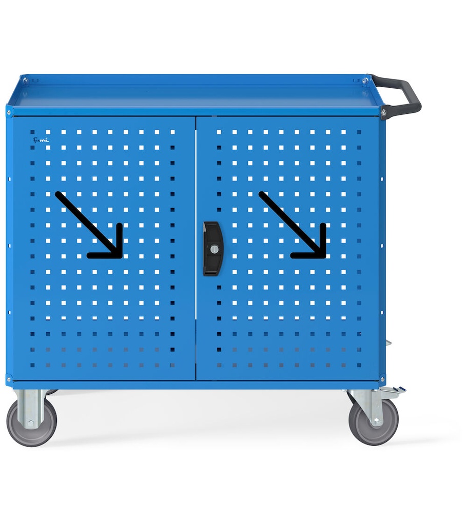 Coppia porte a battente Clever – Blu (RAL 5012) – foto 4