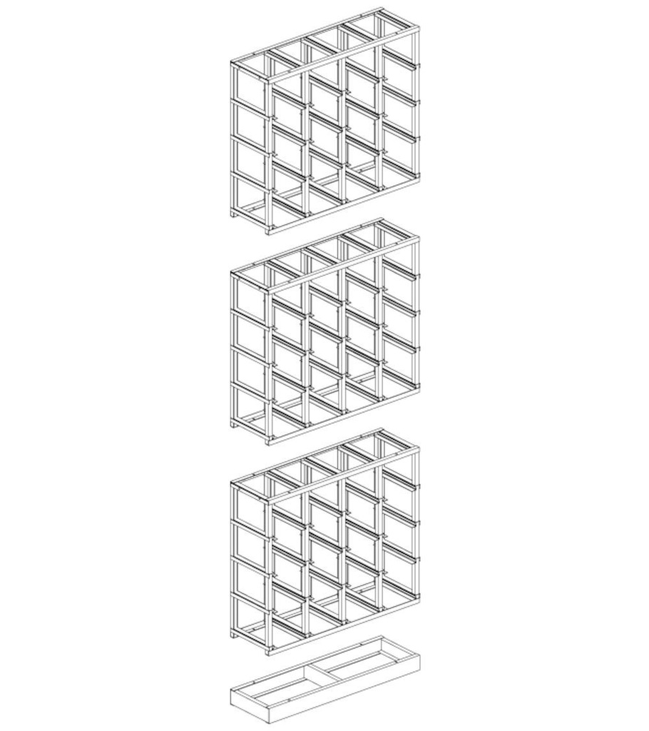 Scaffale monoblocco per minuteria con 16 contenitori Picking Box Mythos, mis.  3,  L1025 x P355 x H885 mm – foto 2