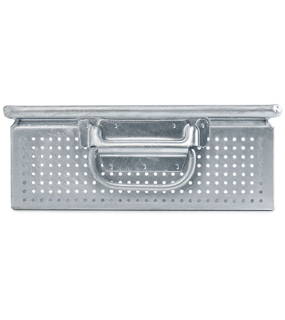 Cassetta metallica forata con maniglie, mis. 272-4A2, ⌀ foro 4,2 mm,  L480 x P315 x H105 mm – foto 4
