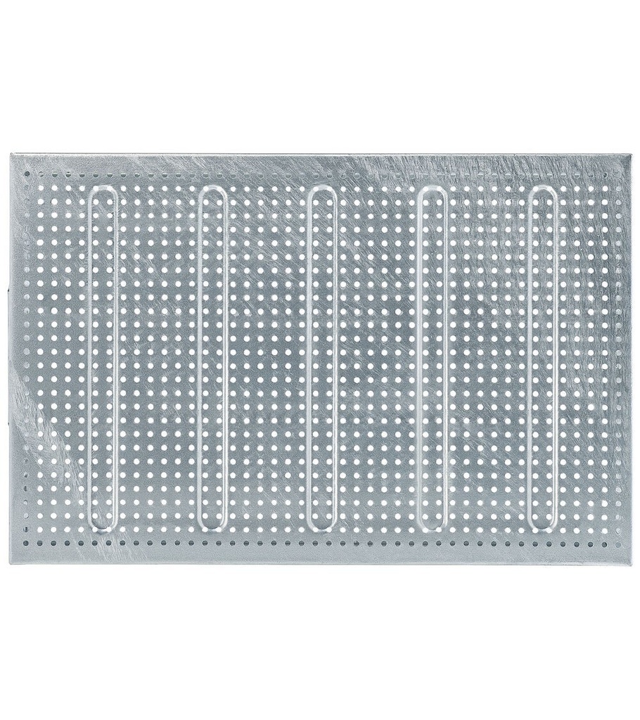 Cassetta metallica forata con maniglie, mis. 272-4A2, ⌀ foro 4,2 mm,  L480 x P315 x H105 mm – foto 5