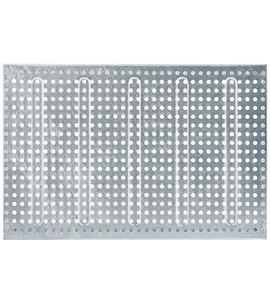 Cassetta metallica forata con maniglie, mis. 272-4A2, ⌀ foro 7 mm,  L480 x P315 x H105 mm – foto 5