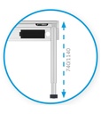 Banco smontato regolabile elettricamente Dynamic – L=1000 – 1470 × 700 × 740/1140 mm – foto 5