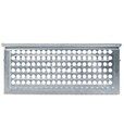 Cassetta metallica forata con maniglie, mis. 272-4, ⌀ foro 15 mm,  L480 x P315 x H200 mm – foto 2