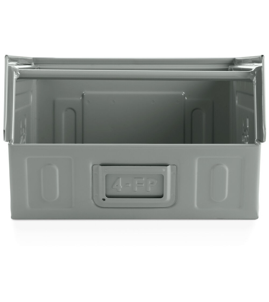 Contenitore in metallo mis. 4 – Grigio scuro (RAL 7000), Doppio traversino – foto 2