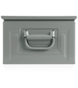 Contenitore in metallo mis. 4 – Grigio scuro (RAL 7000), Doppio traversino – foto 3