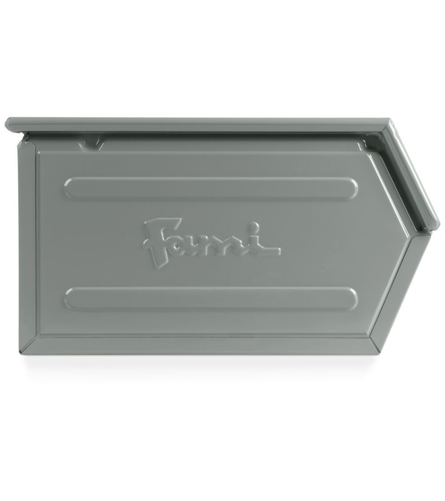 Contenitore in metallo mis. 5P4 – Grigio scuro (RAL 7000), Doppio traversino – foto 4