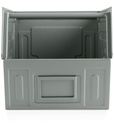 Contenitore in metallo mis. 4A5 – Grigio scuro (RAL 7000), Doppio traversino – foto 2