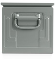 Contenitore in metallo mis. 4A5 – Grigio scuro (RAL 7000), Doppio traversino – foto 3
