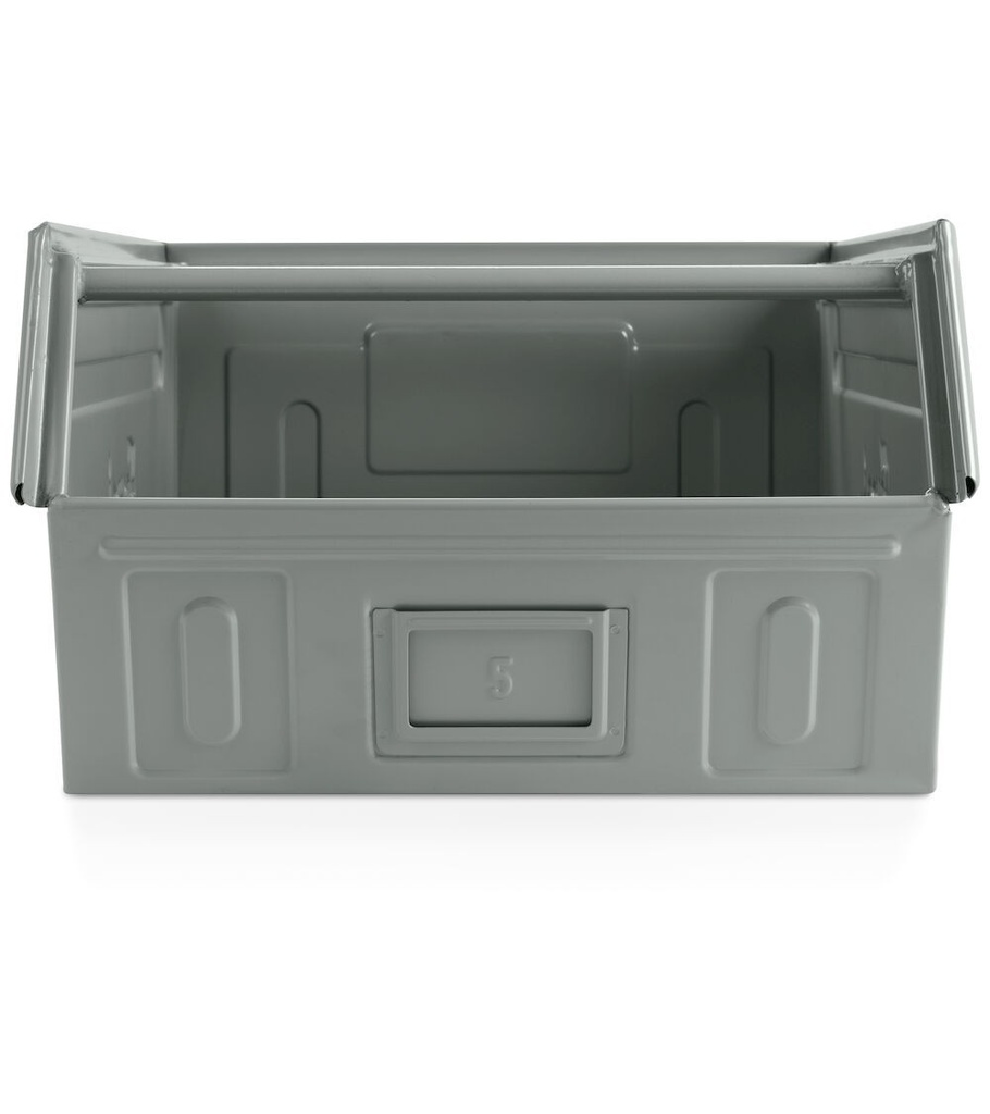 Contenitore in metallo mis. 5 – Grigio scuro (RAL 7000), Doppio traversino – foto 2