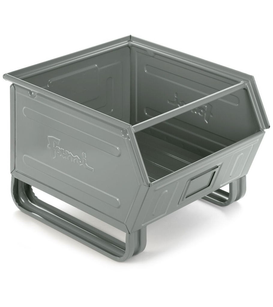 [FLS81100A01] Contenitore in metallo mis. 5P4 – Grigio scuro (RAL 7000), Slitte