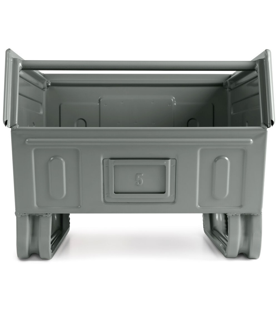 Contenitore in metallo mis. 5 – Grigio scuro (RAL 7000), Slitte – foto 2
