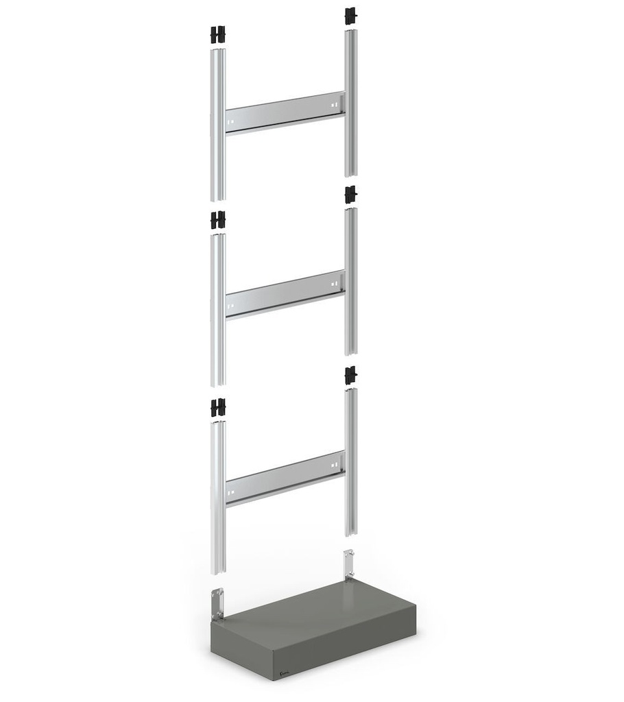 Telaio modulare e sovrapponibile per cassettiere Visual Box, L602 x P22 x H500 mm – foto 7