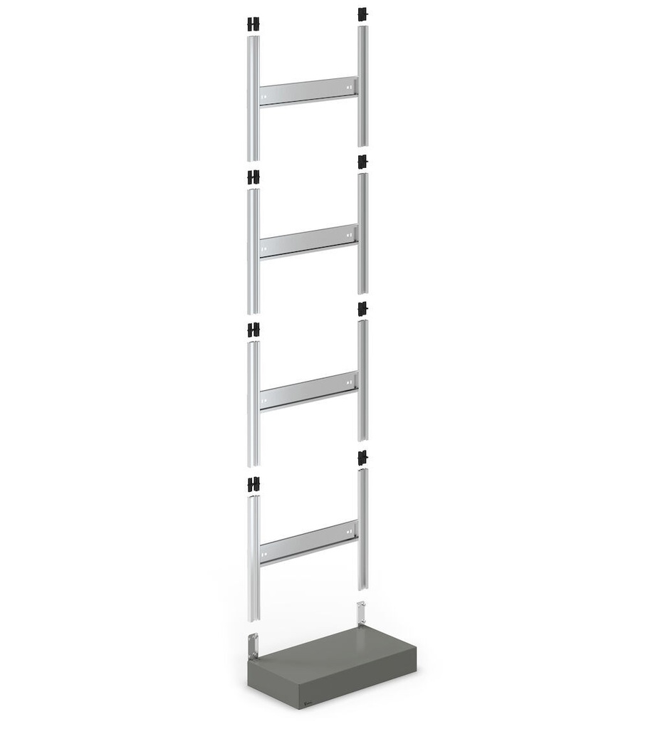 Base per scaffale Visual Box, L604 x P322 x H100 mm – foto 3