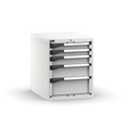 [M23A070C0103108] Cassettiera Master con 5 cassetti 2x75 1x100 1x150 1x200 – H 700 mm – Grigio chiaro (RAL 7035)
