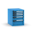 [M23A070C0103104] Cassettiera Master con 5 cassetti 2x75 1x100 1x150 1x200 – H 700 mm – Blu (RAL 5012)