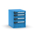 [M23A070C0104904] Cassettiera Master con 4 cassetti 1x100 2x150 1x200 – H 700 mm – Blu (RAL 5012)