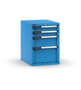 [M23A080C0105504] Cassettiera Master con 4 cassetti 2x100 1x200 1x300 – H 800 mm – 561 × 726 × 800 mm (27×36 EH), Blu (RAL 5012)