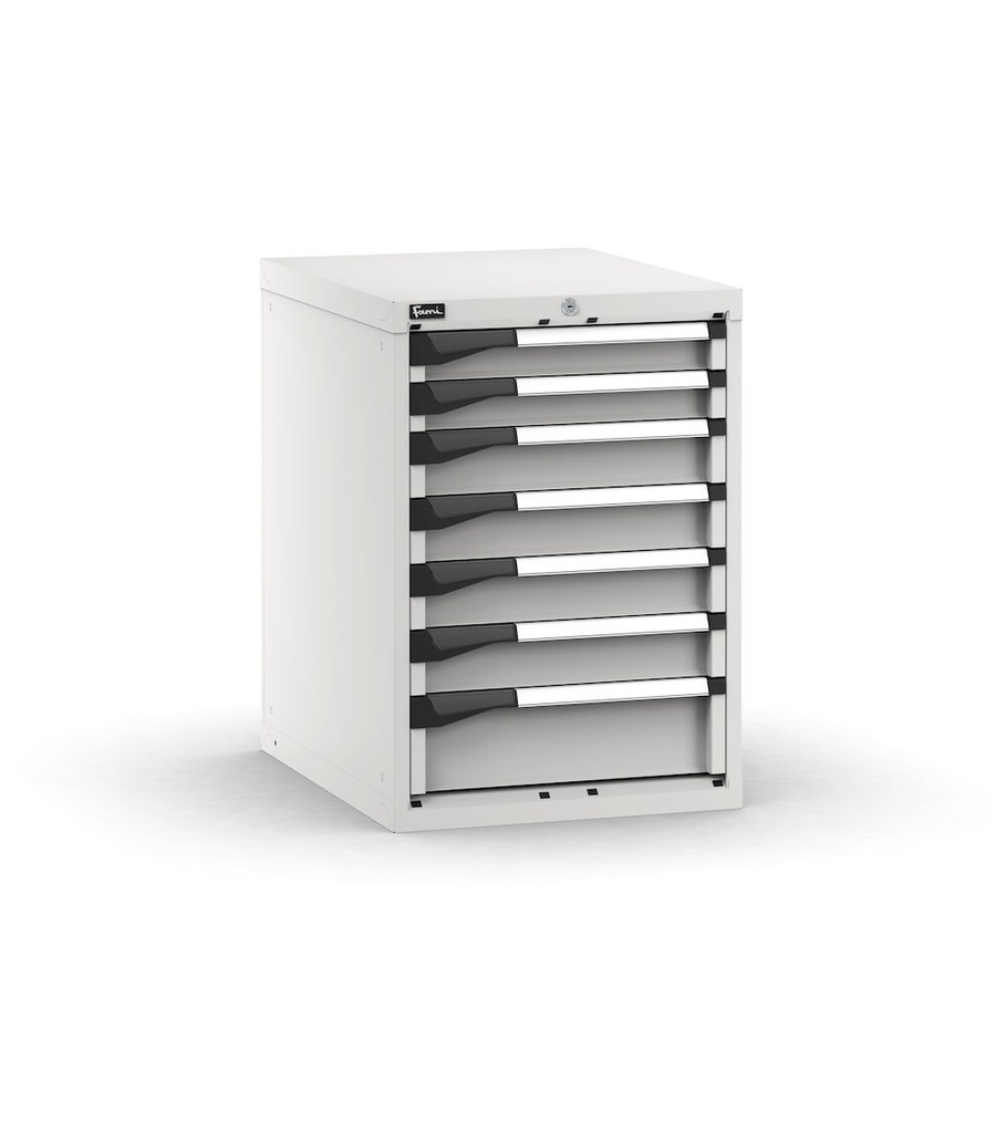 [M23A080C0106508] Cassettiera Master con 7 cassetti 2x75 4x100 1x150 – H 800 mm – Grigio chiaro (RAL 7035)