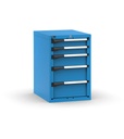 [M23A085C0109004] Cassettiera Master con 5 cassetti 2x100 1x150 2x200 – H 850 mm – Blu (RAL 5012)
