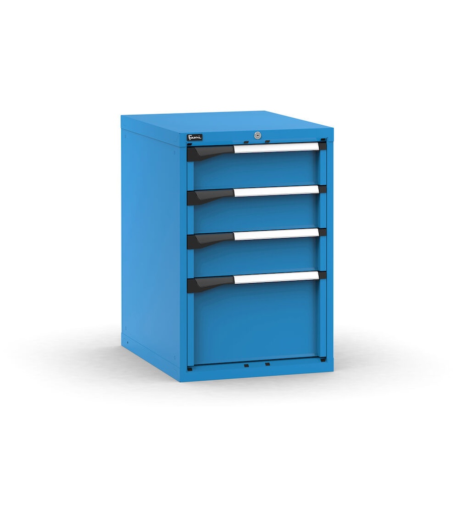 [M23A085C010AQ04] Cassettiera Master con 4 cassetti 3x150 1x300 – H 850 mm – Blu (RAL 5012)
