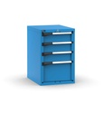 [M23A085C010AQ04] Cassettiera Master con 4 cassetti 3x150 1x300 – H 850 mm – Blu (RAL 5012)