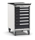 [M23R080C01065PD] Armadio con ruote con 7 cassetti 2x75 4x100 1x150 Master – H 1022 mm – Grigio chiaro + Grigio antracite (RAL 7035+7016)