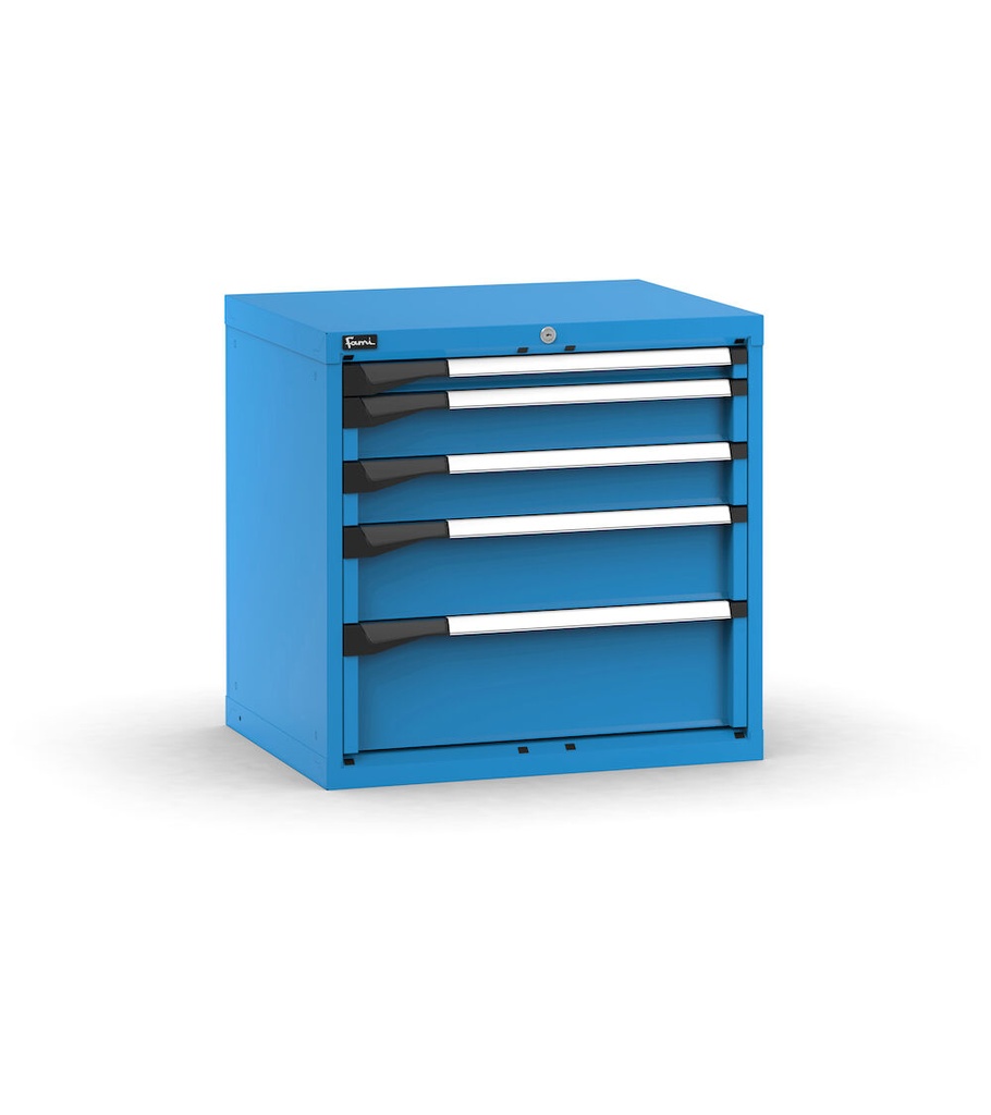 [M32A070C0104004] Cassettiera Master con 5 cassetti 1x50 2x100 1x150 1x200 – H 700 mm – Blu (RAL 5012)